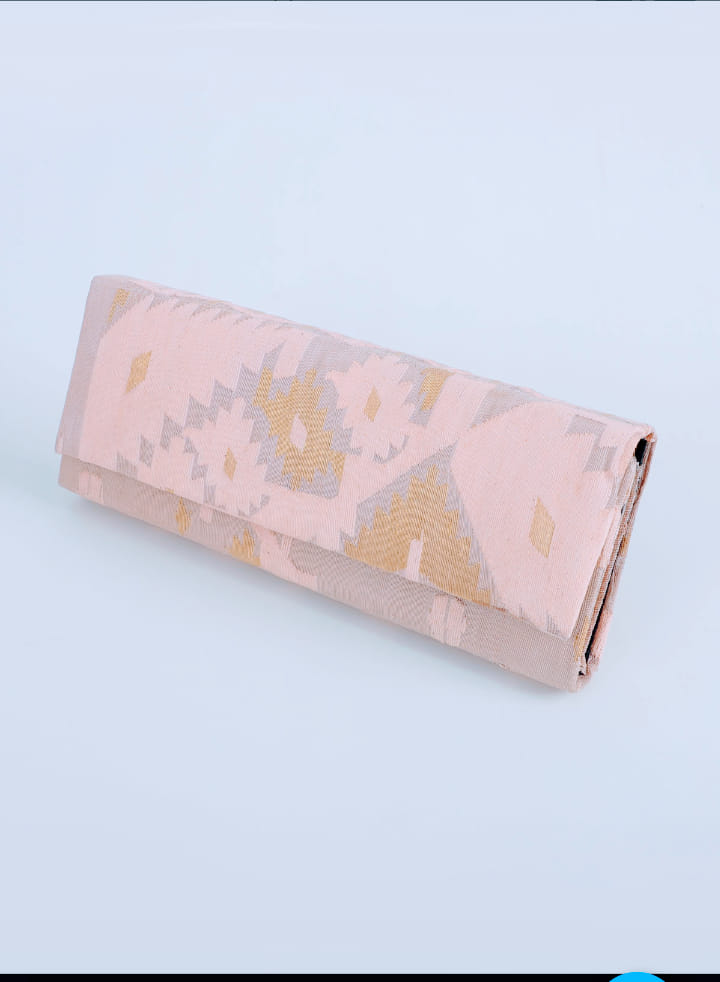 Jamdani Purse (Light Pink)